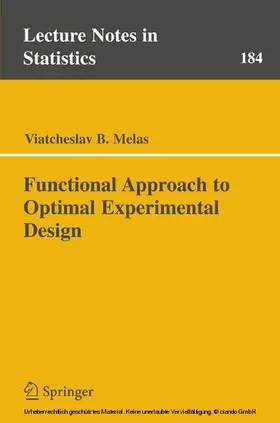 Melas | Functional Approach to Optimal Experimental Design | E-Book | sack.de