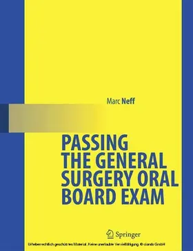 Neff | Passing the General Surgery Oral Board Exam | E-Book | www.sack.de