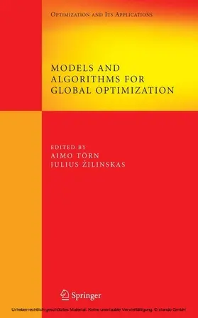 Törn / Zilinskas / Žilinskas |  Models and Algorithms for Global Optimization | eBook | Sack Fachmedien