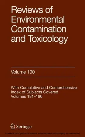 Ware |  Reviews of Environmental Contamination and Toxicology 190 | eBook | Sack Fachmedien