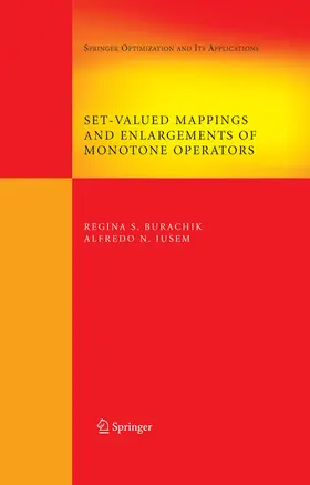 Burachik / Iusem |  Set-Valued Mappings and Enlargements of Monotone Operators | eBook | Sack Fachmedien