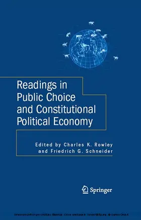 Rowley / Schneider |  Readings in Public Choice and Constitutional Political Economy | eBook | Sack Fachmedien