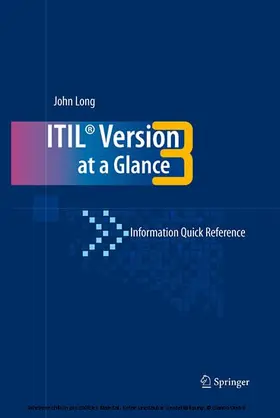 Long | ITIL Version 3 at a Glance | E-Book | www.sack.de