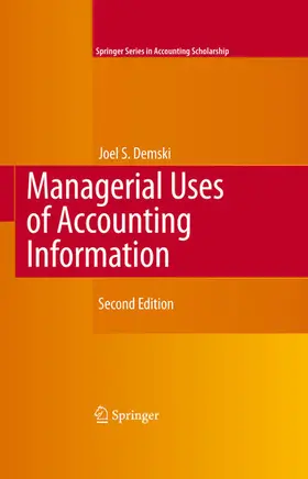 Demski |  Managerial Uses of Accounting Information | eBook | Sack Fachmedien
