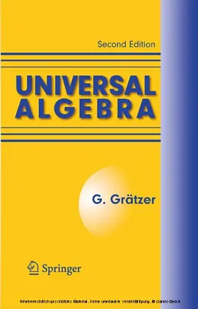 Grätzer | Universal Algebra | E-Book | sack.de