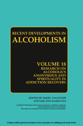 Galanter / Kaskutas |  Research on Alcoholics Anonymous and Spirituality in Addiction Recovery | eBook | Sack Fachmedien