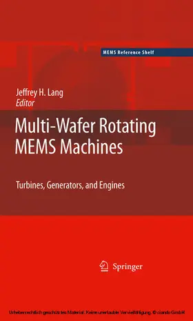 Lang |  Multi-Wafer Rotating MEMS Machines | eBook | Sack Fachmedien