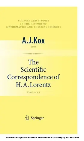Kox |  The Scientific Correspondence of H.A. Lorentz | eBook | Sack Fachmedien