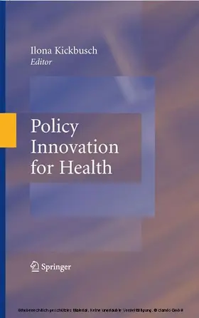 Kickbusch |  Policy Innovation for Health | eBook | Sack Fachmedien