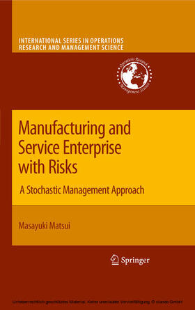 Matsui | Manufacturing and Service Enterprise with Risks | E-Book | sack.de