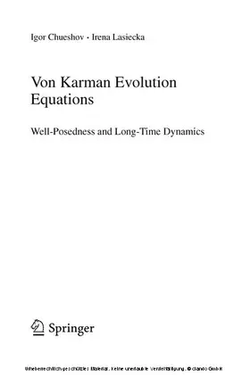 Chueshov / Lasiecka |  Von Karman Evolution Equations | eBook | Sack Fachmedien