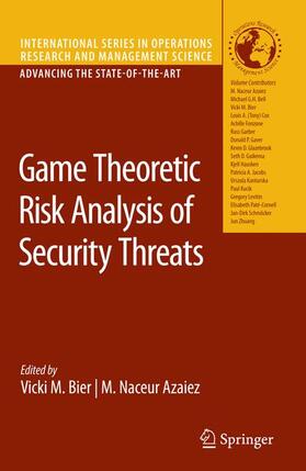 Azaiez / Bier |  Game Theoretic Risk Analysis of Security Threats | Buch |  Sack Fachmedien