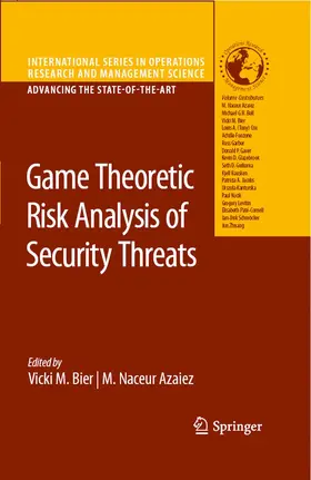 Bier / Azaiez |  Game Theoretic Risk Analysis of Security Threats | eBook | Sack Fachmedien