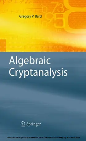 Bard | Algebraic Cryptanalysis | E-Book | www.sack.de