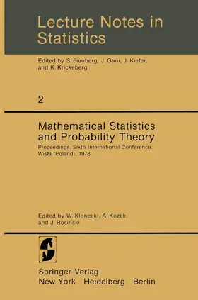 Klonecki / Kozek / Rosinski |  Mathematical Statistics and Probability Theory | Buch |  Sack Fachmedien