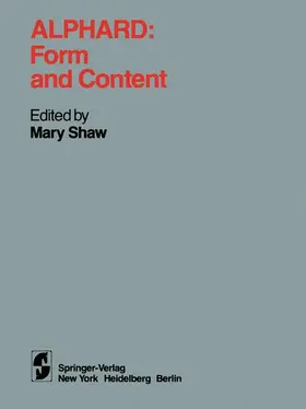 Shaw |  Alphard: Form and Content | Buch |  Sack Fachmedien