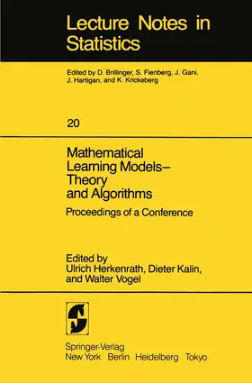 Herkenrath / Vogel / Kalin |  Mathematical Learning Models - Theory and Algorithms | Buch |  Sack Fachmedien