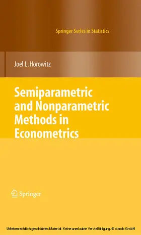 Horowitz |  Semiparametric and Nonparametric Methods in Econometrics | eBook | Sack Fachmedien