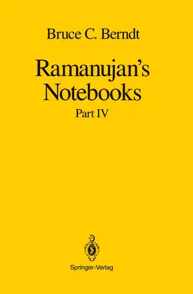 Berndt |  Ramanujan's Notebooks | Buch |  Sack Fachmedien