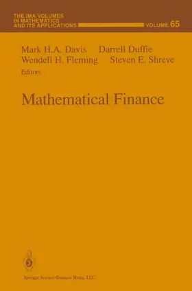 Davis / Duffie / Fleming |  Mathematical Finance | Buch |  Sack Fachmedien