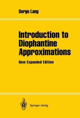 Lang |  Introduction to Diophantine Approximations | Buch |  Sack Fachmedien