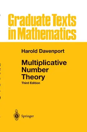 Davenport / Montgomery |  Multiplicative Number Theory | Buch |  Sack Fachmedien