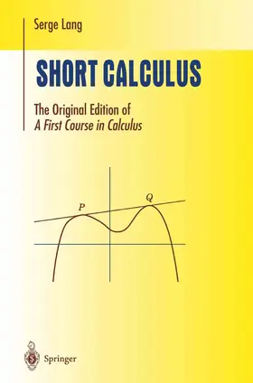 Lang |  Short Calculus | Buch |  Sack Fachmedien