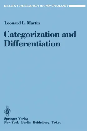 Martin |  Categorization and Differentiation | Buch |  Sack Fachmedien
