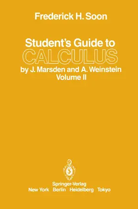 Soon |  Student's Guide to Calculus by J. Marsden and A. Weinstein | Buch |  Sack Fachmedien