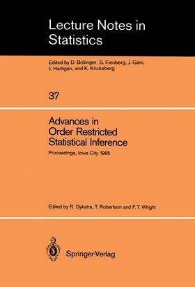 Dykstra / Wright / Robertson |  Advances in Order Restricted Statistical Inference | Buch |  Sack Fachmedien