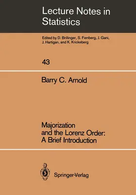 Arnold |  Majorization and the Lorenz Order: A Brief Introduction | Buch |  Sack Fachmedien