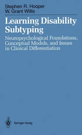 Hooper / Willis |  Learning Disability Subtyping | Buch |  Sack Fachmedien
