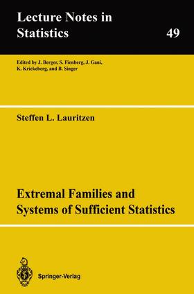 Lauritzen |  Extremal Families and Systems of Sufficient Statistics | Buch |  Sack Fachmedien