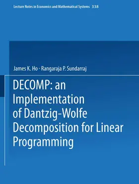 Ho / Sundarraj |  DECOMP: an Implementation of Dantzig-Wolfe Decomposition for Linear Programming | Buch |  Sack Fachmedien