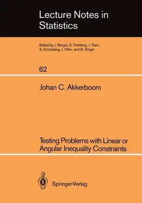 Akkerboom |  Testing Problems with Linear or Angular Inequality Constraints | Buch |  Sack Fachmedien