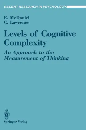 McDaniel / Lawrence |  Levels of Cognitive Complexity | Buch |  Sack Fachmedien
