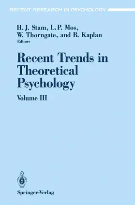 Stam / Mos / Thorngate |  Recent Trends in Theoretical Psychology | Buch |  Sack Fachmedien