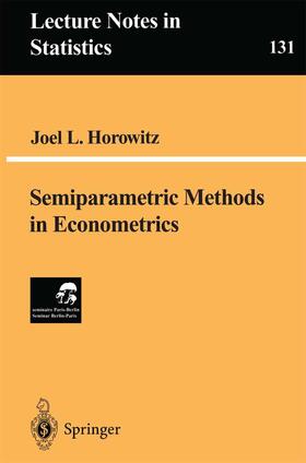 Horowitz |  Semiparametric Methods in Econometrics | Buch |  Sack Fachmedien