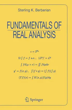 Berberian |  Fundamentals of Real Analysis | Buch |  Sack Fachmedien
