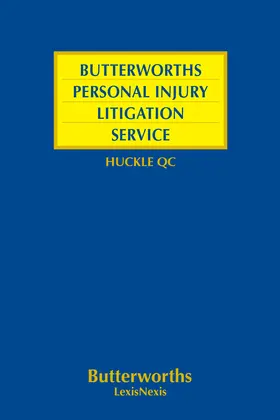 Arentsen / Banyard / Begley |  Butterworths Personal Injury Litigation Service | Loseblattwerk |  Sack Fachmedien