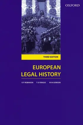 Robinson / Fergus / Gordon |  European Legal History | Buch |  Sack Fachmedien