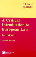 Ward |  A Critical Introduction to European Law | Buch |  Sack Fachmedien