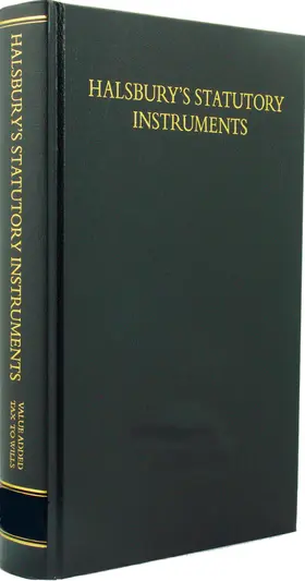  Halsbury's Statutory Instruments | Buch |  Sack Fachmedien