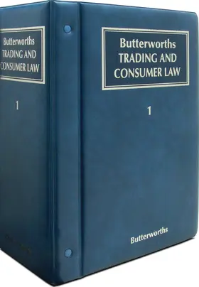 Parry / Ervine |  Butterworths Trading and Consumer Law | Loseblattwerk |  Sack Fachmedien