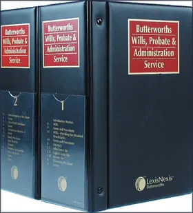  Butterworths Wills, Probate and Administration Service | Loseblattwerk |  Sack Fachmedien
