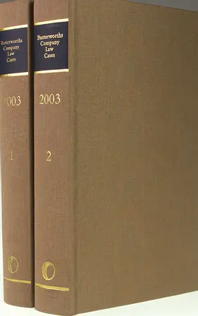 Prentice |  Butterworths Company Law Cases Back Volume Set 1983-date | Buch |  Sack Fachmedien