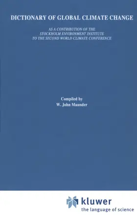  Dictionary of Global Climate Change | Buch |  Sack Fachmedien