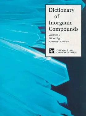 Macintyre |  Dictionary of Inorganic Compounds | Buch |  Sack Fachmedien