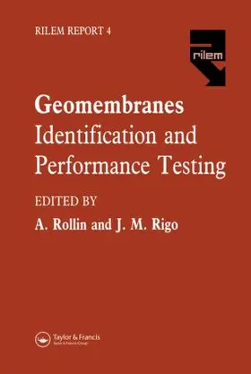 Rigo / Rollin |  Geomembranes - Identification and Performance Testing | Buch |  Sack Fachmedien