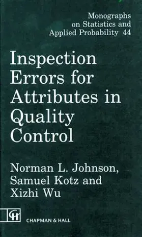 Johnson / Kotz / Wu |  Inspection Errors for Attributes in Quality Control | Buch |  Sack Fachmedien